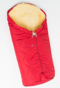 Детский меховой конверт из медицинской овчинки Ramili Caldo Rosso