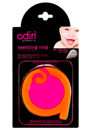 Прорезыватель для зубов Adiri A Teething Rings, magenta-orange