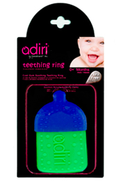 Прорезыватель для зубов Adiri Bottle Teething Ring, cyan-green