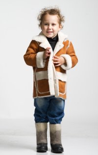 Детская дубленка Ramili Ricamo Marrone (24-80)