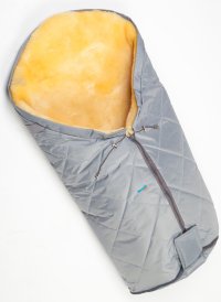 Детский меховой конверт из медицинской овчинки Ramili Caldo Grigio Chiaro