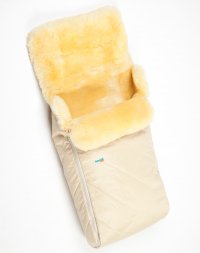 Детский меховой конверт из медицинской овчинки Ramili Verno Beige